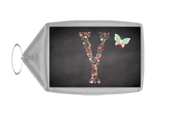 Chalk Letter Initial Y Keyring