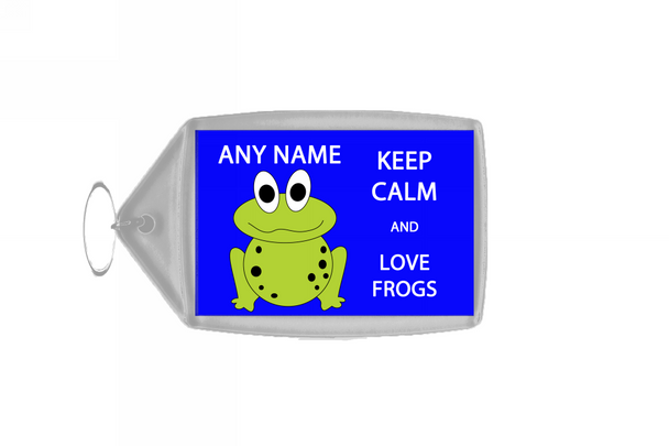 Keep Calm And Love Frogs Large Keyring
