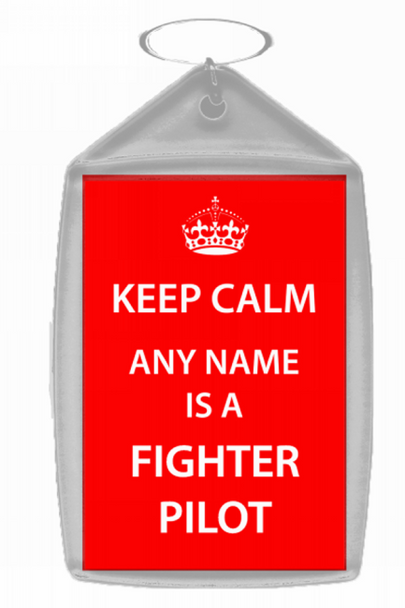 Fighter Pilot Keep Calm Keyring