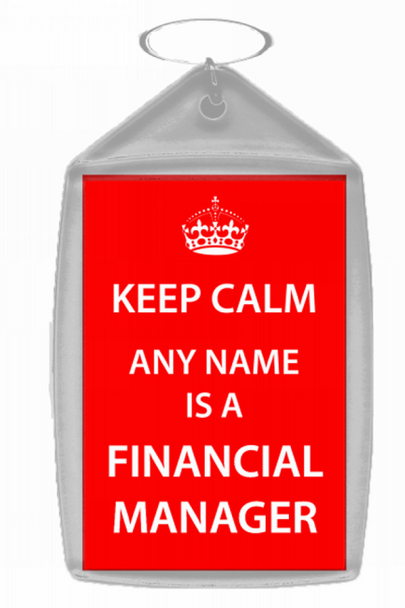 Financial Manager Keep Calm Keyring