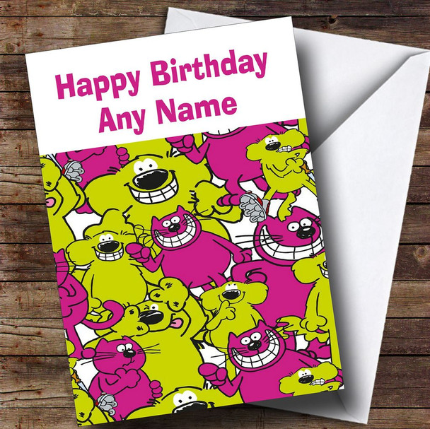 Roobarb And Custard Cool Customised Children's Birthday Card