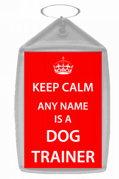 Dog Trainer Keep Calm Keyring