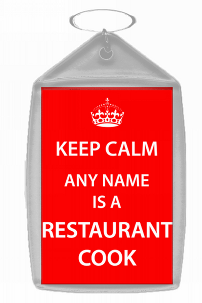 Restaurant Cook Keep Calm Keyring
