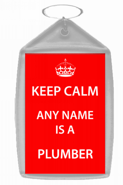 Plumber Keep Calm Keyring