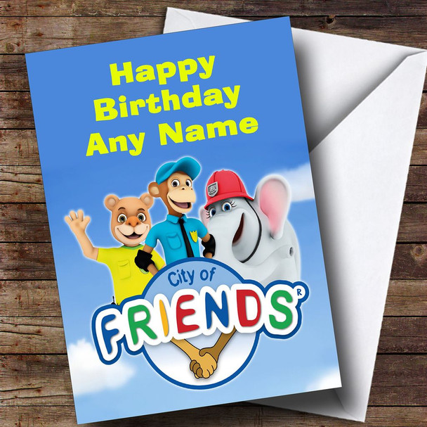 City Of Friends Customised Children's Birthday Card