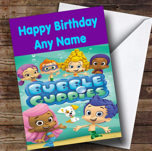 Bubble Guppies Customised Children's Birthday Card