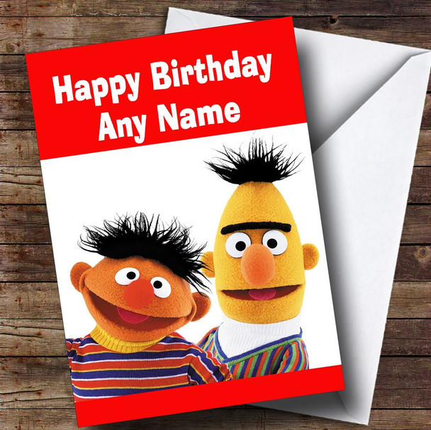 Bert And Ernie Customised Children's Birthday Card