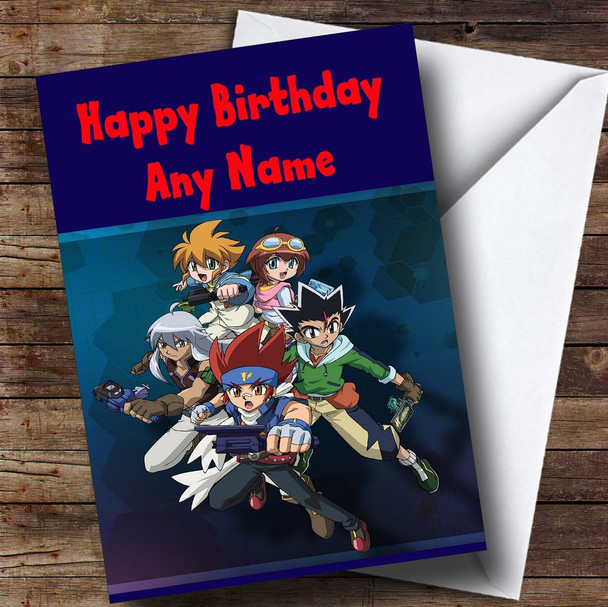 Beyblade Metal Customised Children's Birthday Card