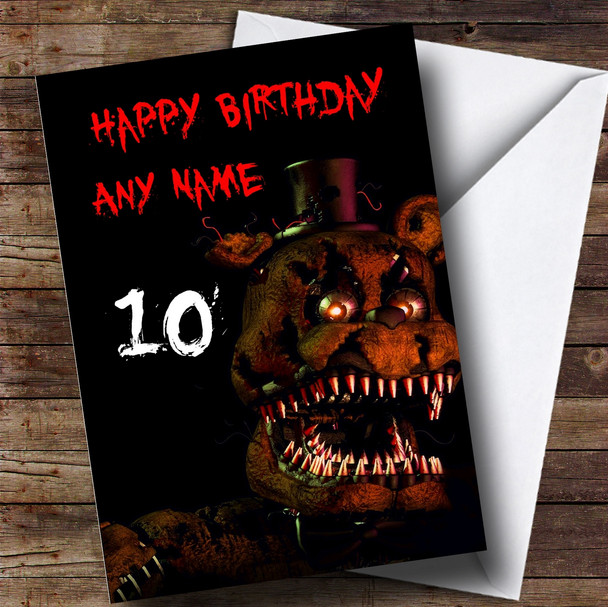 Fnaf Five Nights At Freddy's Nightmare Freddy Children's Birthday Card