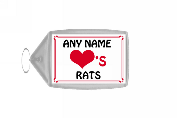 Love Heart Rats Keyring
