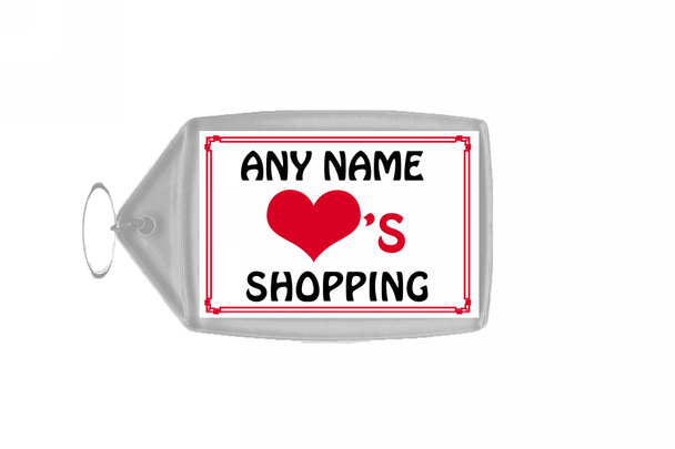 Love Heart Shopping Keyring