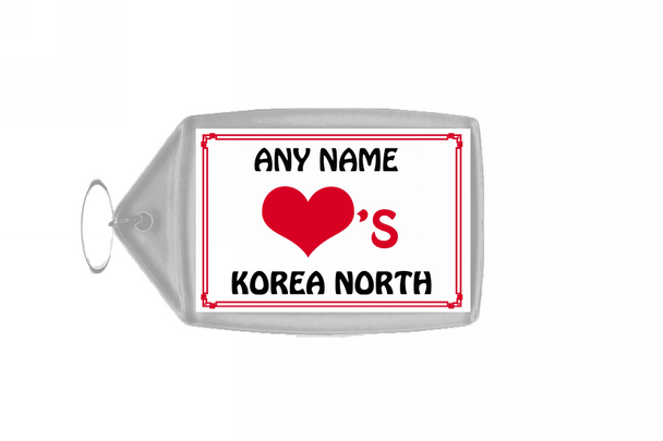 Love Heart Korea North Keyring