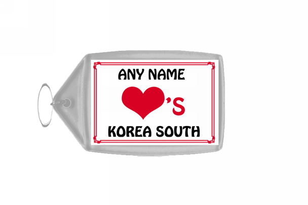 Love Heart Korea South Keyring