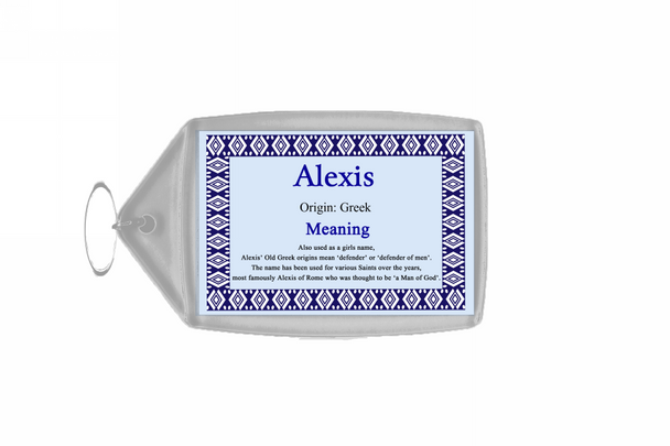 Alexis Name Meaning Keyring