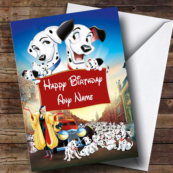 Customised Disney 101 Dalmatians Children's Birthday Card