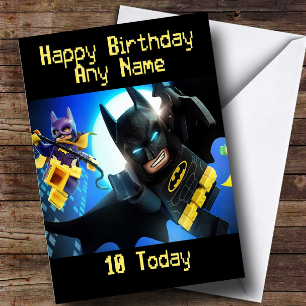 Customised Lego Batman And Robin Children's Birthday Card