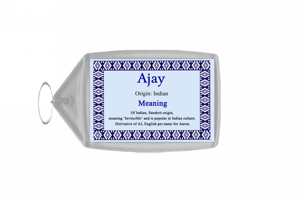 Ajay Name Meaning Keyring