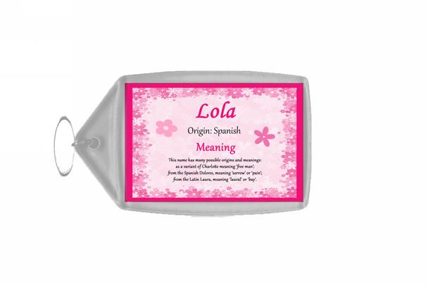 Lola Name Meaning Keyring