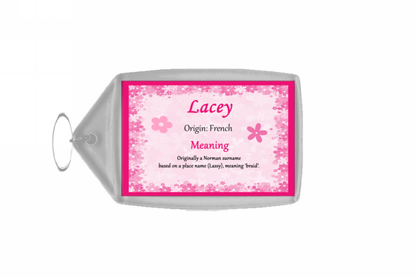 Lacey Name Meaning Keyring