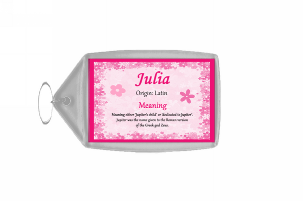 Julia Name Meaning Keyring