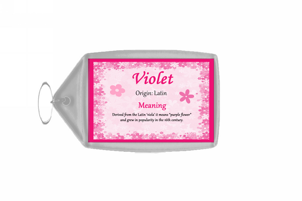 Violet Name Meaning Keyring