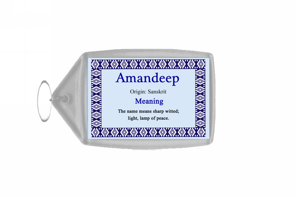 Amandeep Name Meaning Keyring