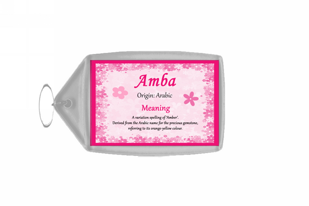 Amba Name Meaning Keyring