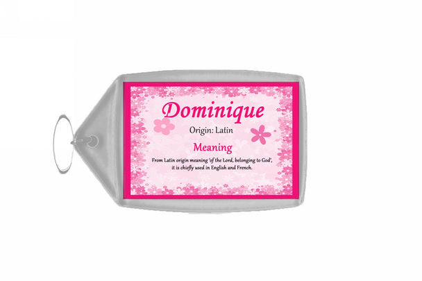 Dominique Name Meaning Keyring