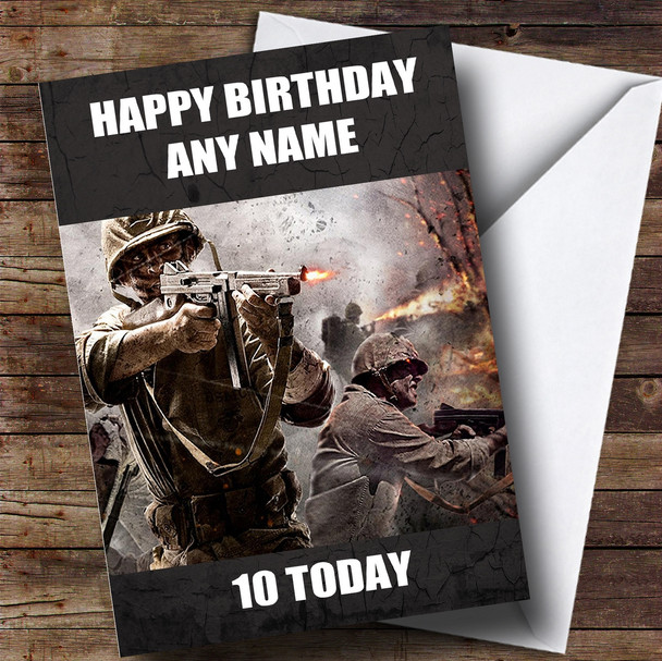 Customised Call Of Duty Ww2 Children's Birthday Card