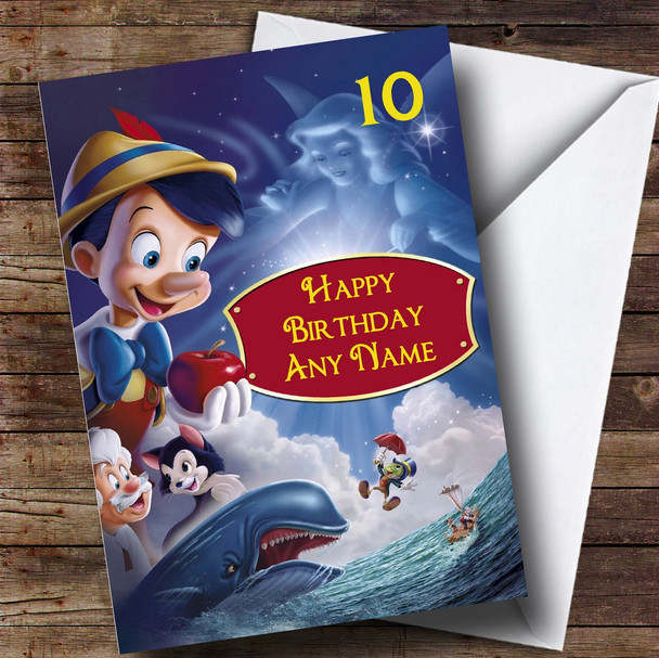 Customised Disney Pinocchio Children's Birthday Card