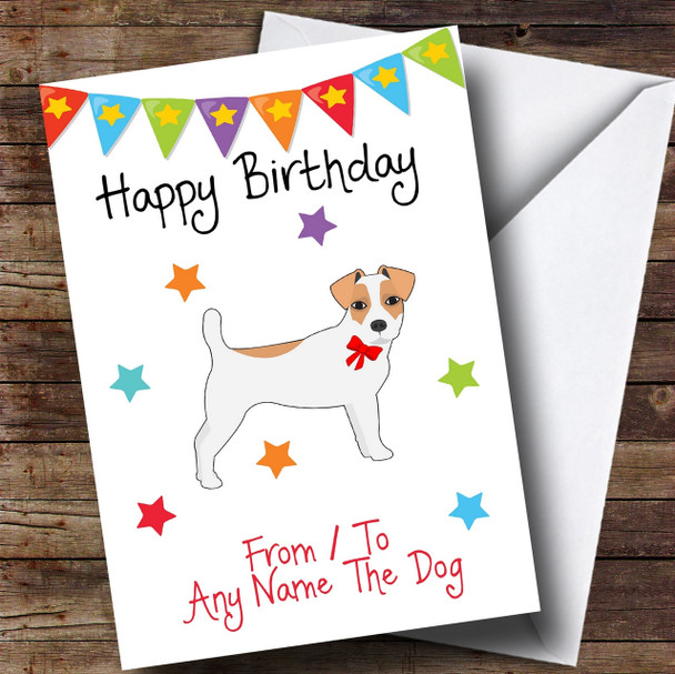 To From Pet Dog Jack Russel Terrier Customised Birthday Card