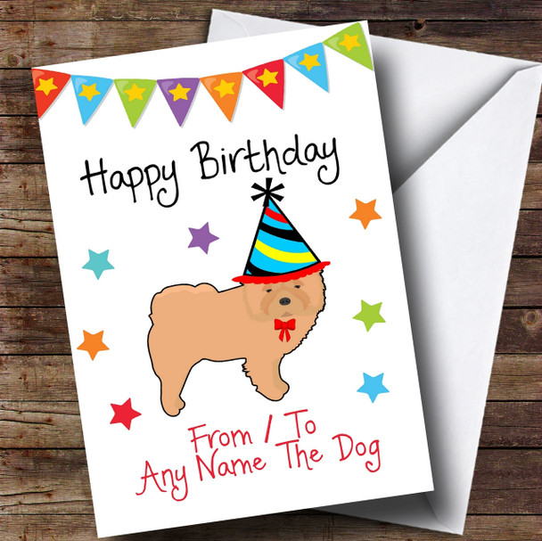 To From Dog Chow Chow Customised Birthday Card