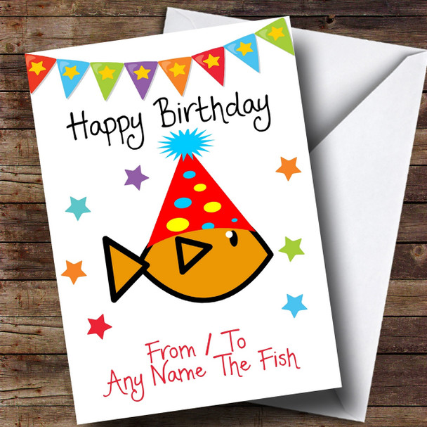 To From Pet Goldfish Customised Birthday Card