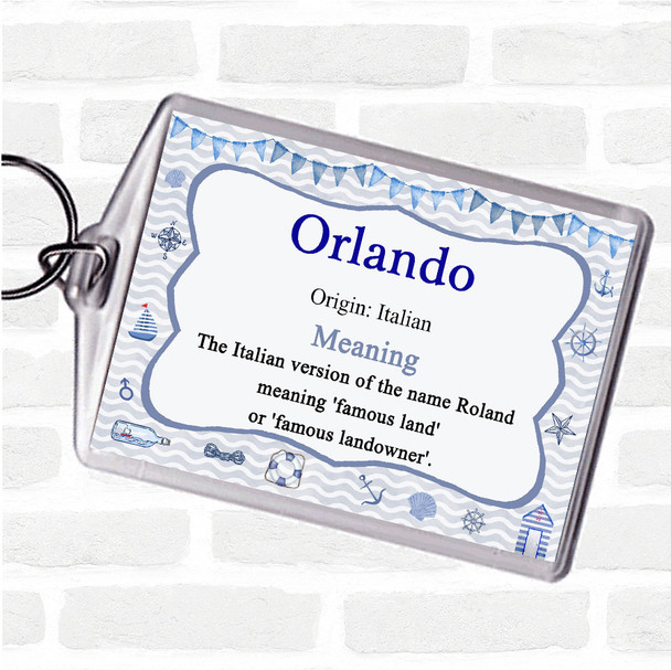 Orlando Name Meaning Keyring Nautical