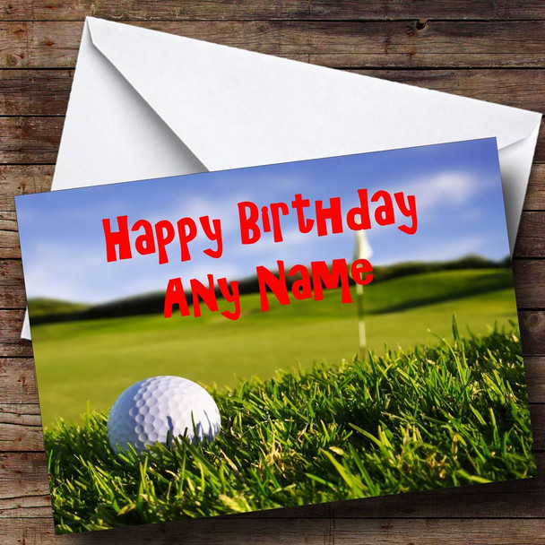 Golf Customised Birthday Card