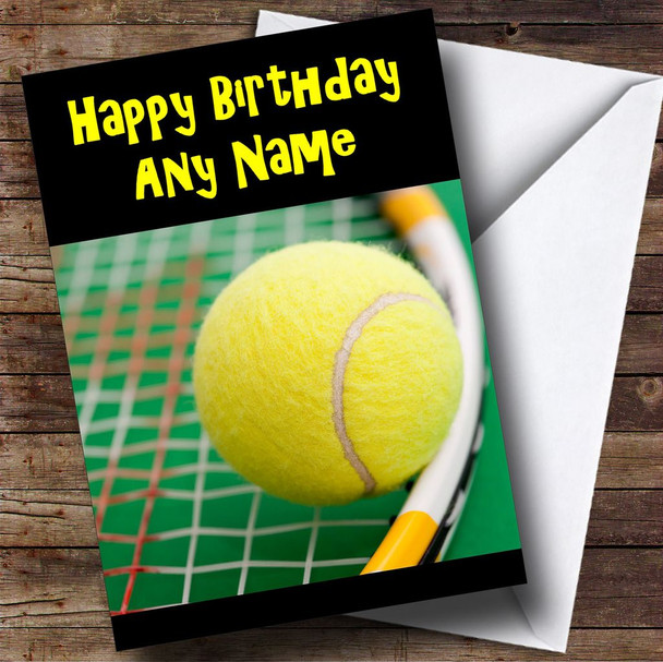 Tennis Ball Customised Birthday Card