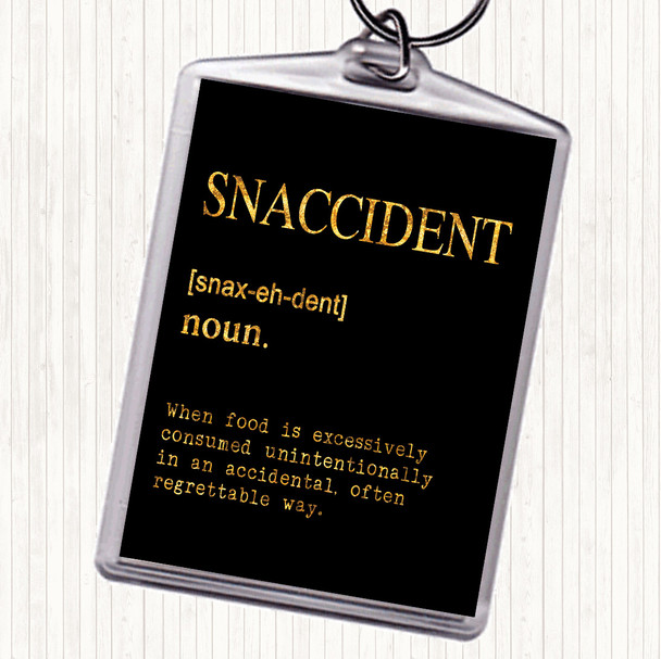 Black Gold Word Definition Snaccident Quote Keyring