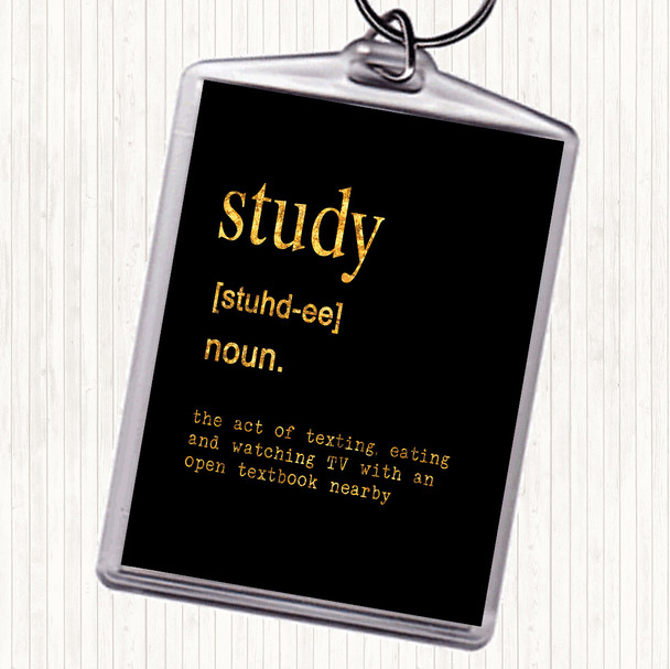 Black Gold Word Definition Study Quote Keyring