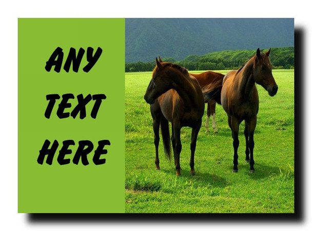 Two Horses Jumbo Magnet