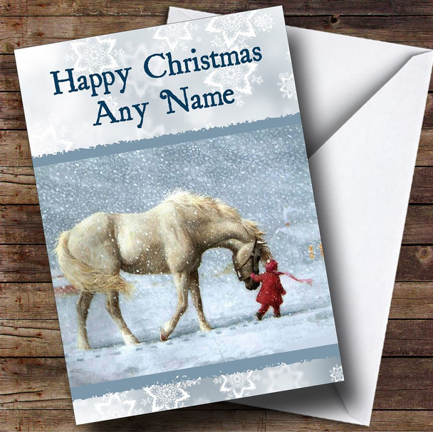 Beautiful Horse Christmas Card Customised