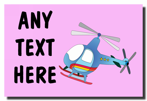 Pink Helicopter Magnet