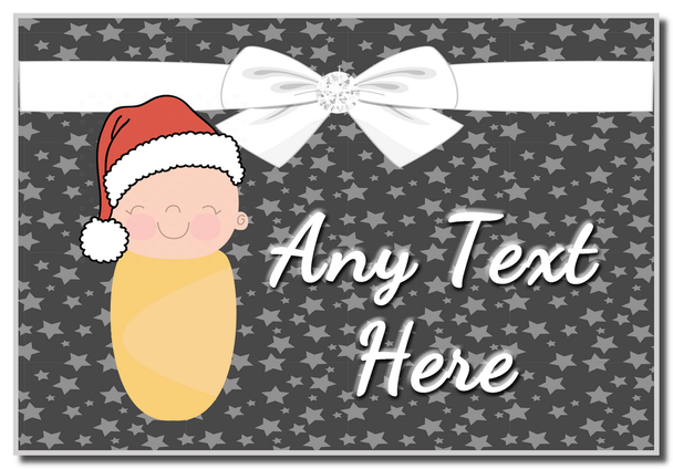 Xmas White Baby Christmas Magnet