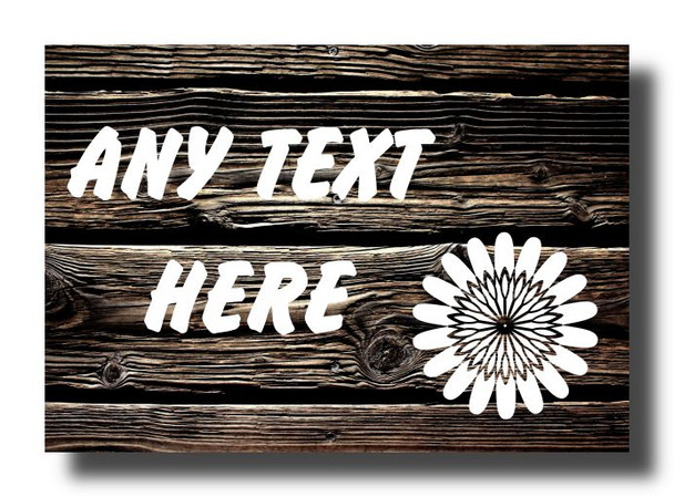 Dark Wood Flower Magnet