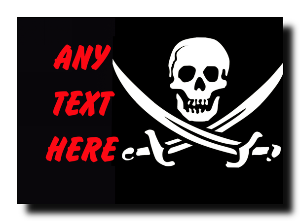 Skull Crossbones Pirate Jumbo Magnet