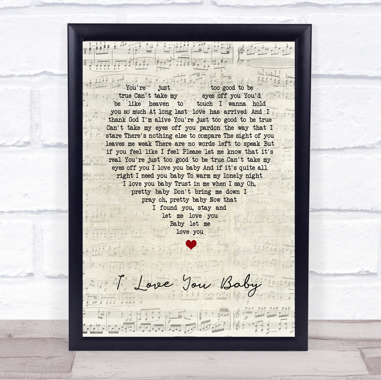 I Love You Baby Original Lyrics