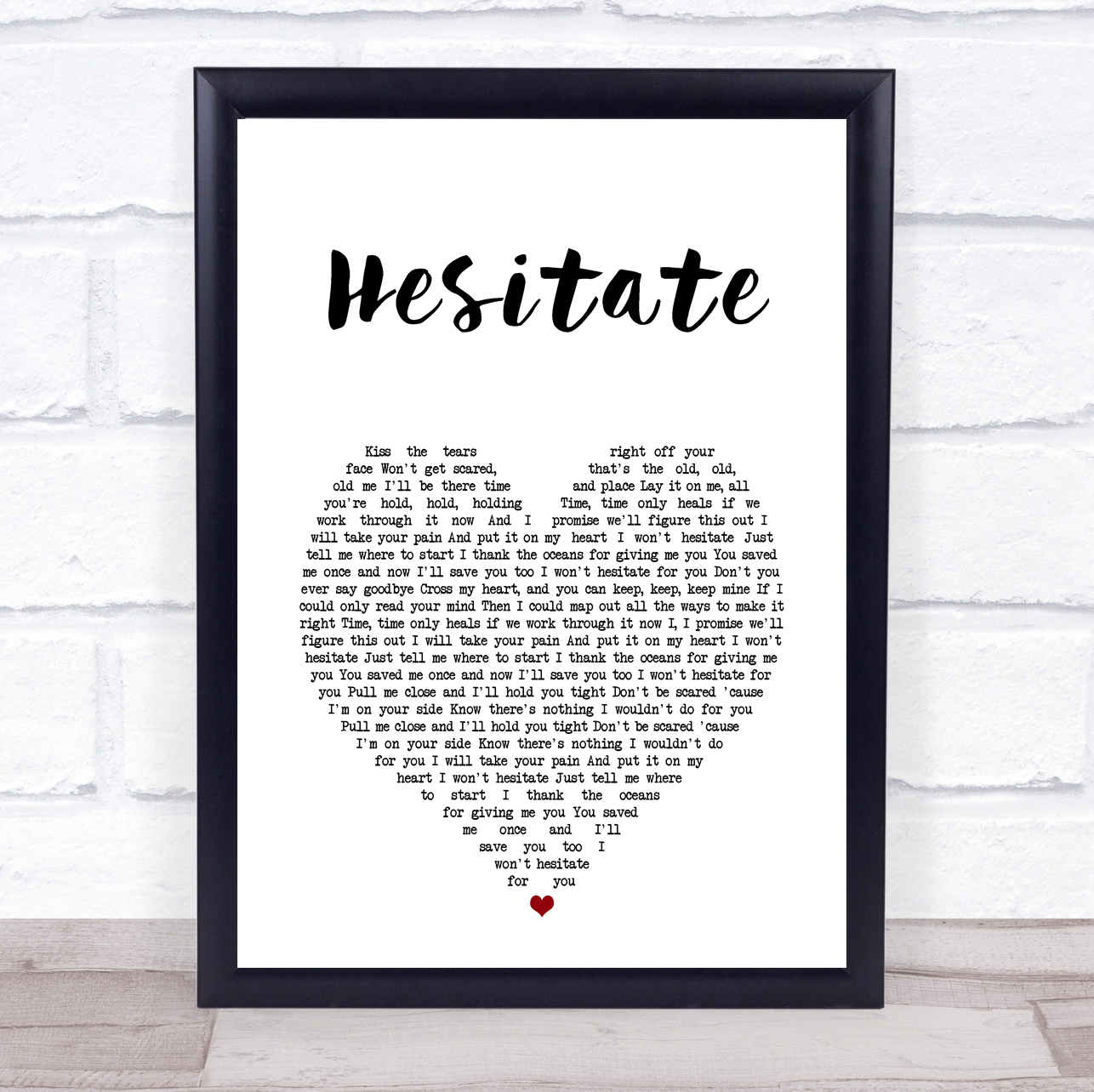 Jonas Brothers Hesitate White Heart Song Lyric Print Party Animal Print Jonas brothers lyrics with translations: party animal print