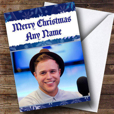 Blue Olly Murs Customised Christmas Card - Party Animal Print