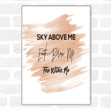 Watercolour Earth Below Me Quote Magnet - Party Animal Print