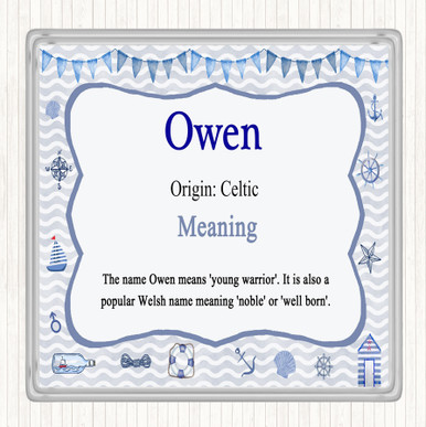 Owen Name Meaning Blue Certificate