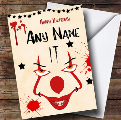 Yellow Clown Personalized Childrens Party Thank You Cards